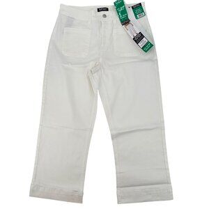 NWT Buffalo Brigette High-Rise Soft Stretch White Crop Pants Size 12/32